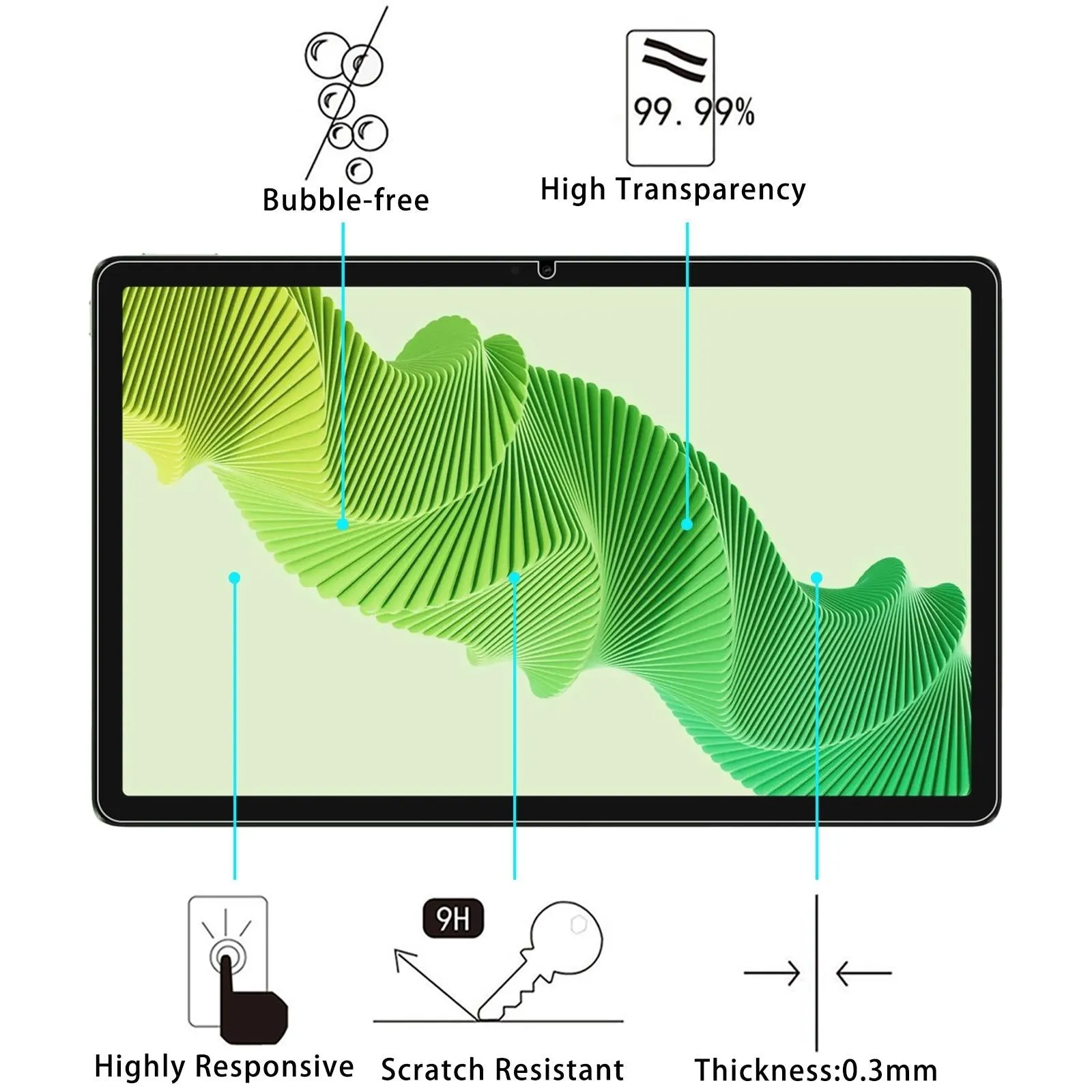 11.5 Realme Pad 2 Tempered Glass Film - 9H 0.3Mm Explosion-Proof