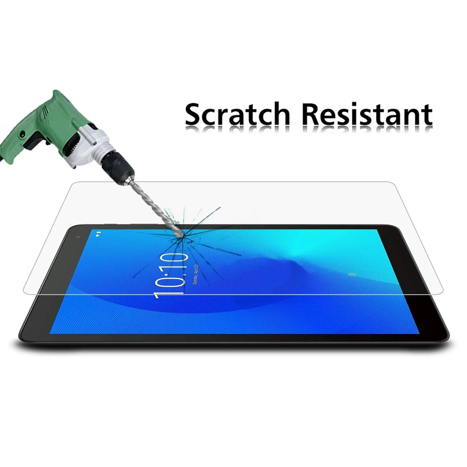 2-Pack Tempered Glass Film For Alcatel 1T 10 Tablet - 9H Hardness 2.5D Explosion-Proof