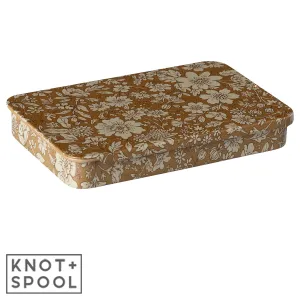 2024 Maileg Blossom-Ocher Metal Box with Sliding Lid