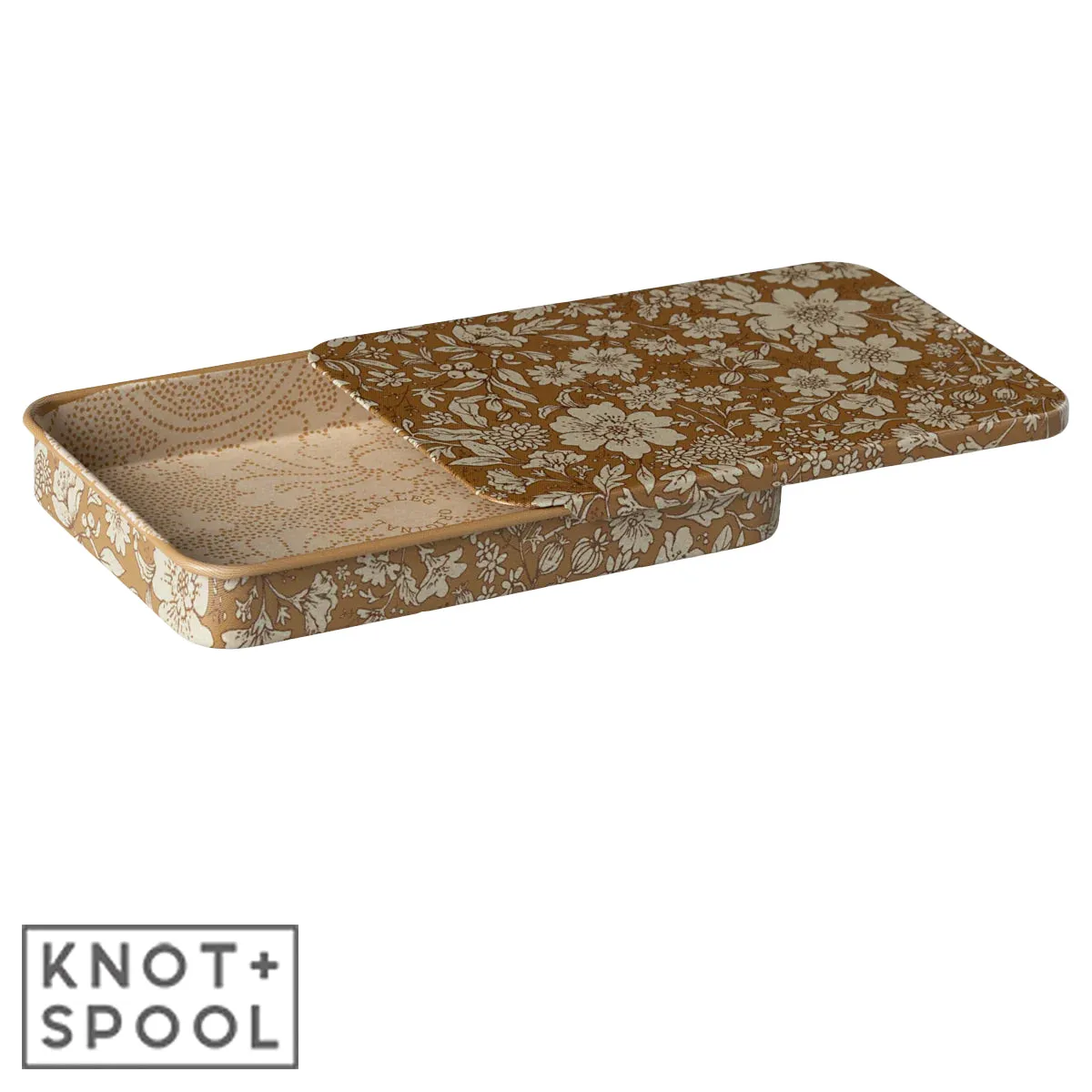 2024 Maileg Blossom-Ocher Metal Box with Sliding Lid