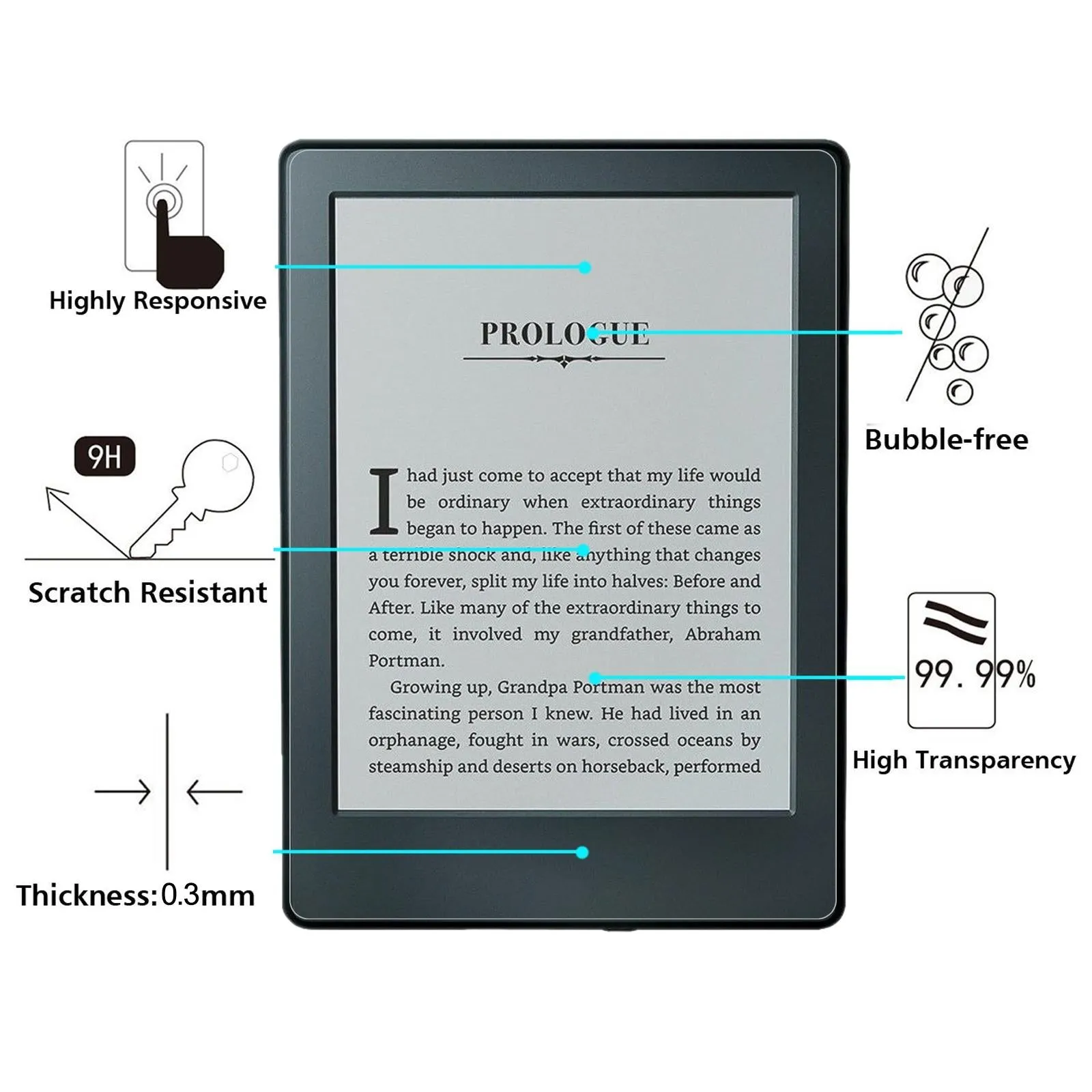 25-Pack Tempered Glass Film For Amazon Kindle 8Th Gen Tablet