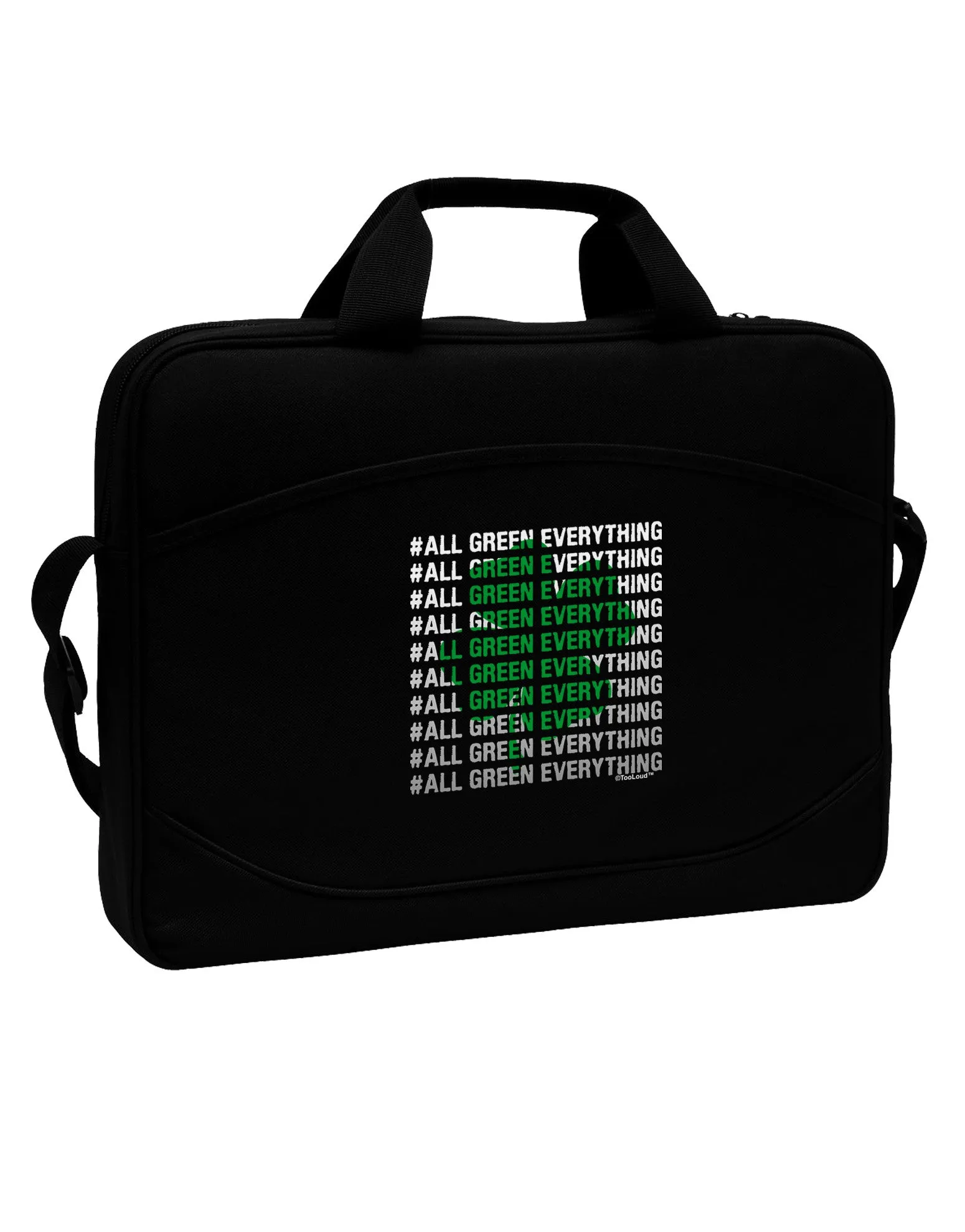 All Green Everything Clover 15&#x22; Dark Laptop / Tablet Case Bag