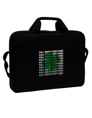 All Green Everything Clover 15&#x22; Dark Laptop / Tablet Case Bag