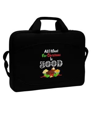 All I Want Is Food 15&#x22; Dark Laptop / Tablet Case Bag