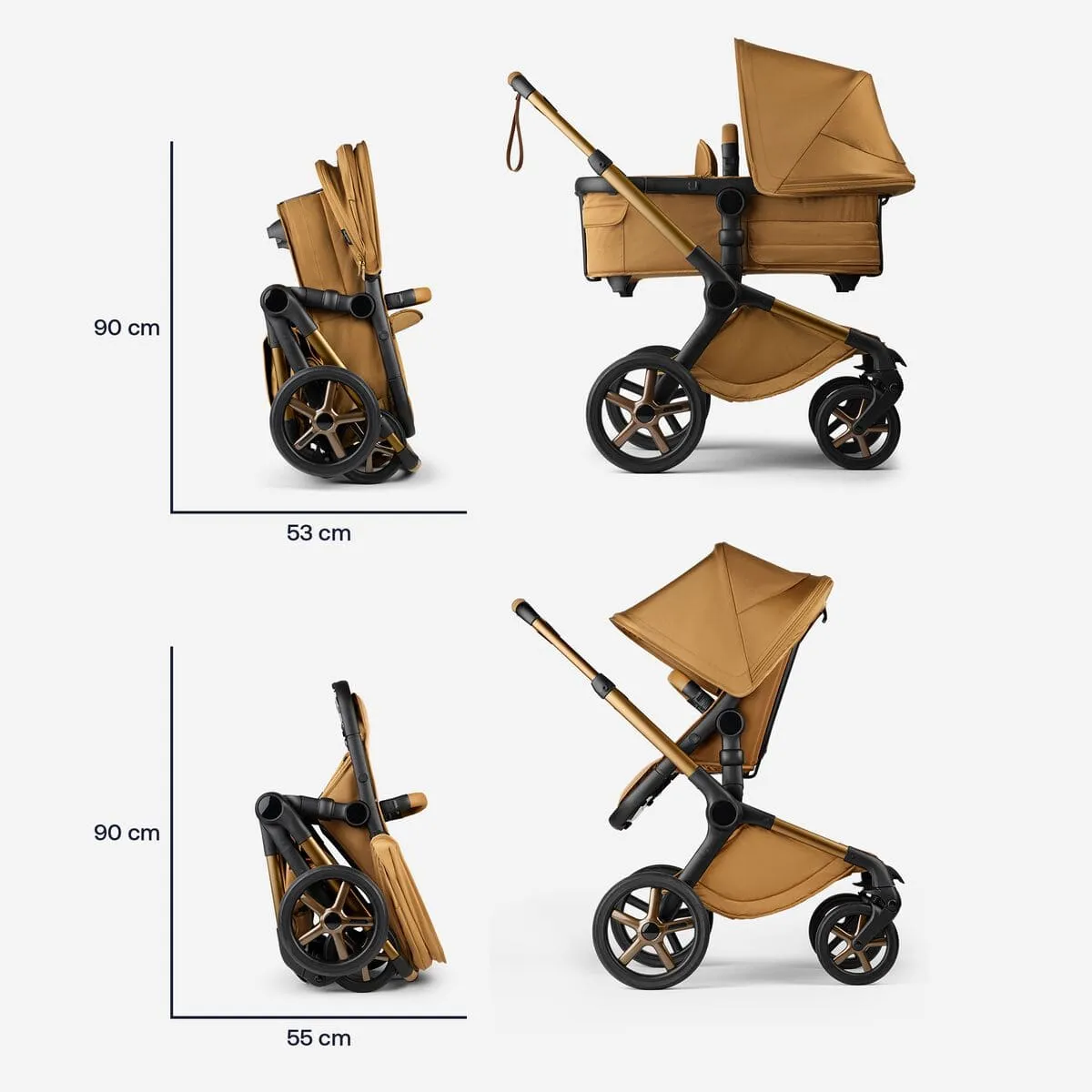 Bugaboo Fox 5 Noir  LIMITED EDITION- Amber Glow