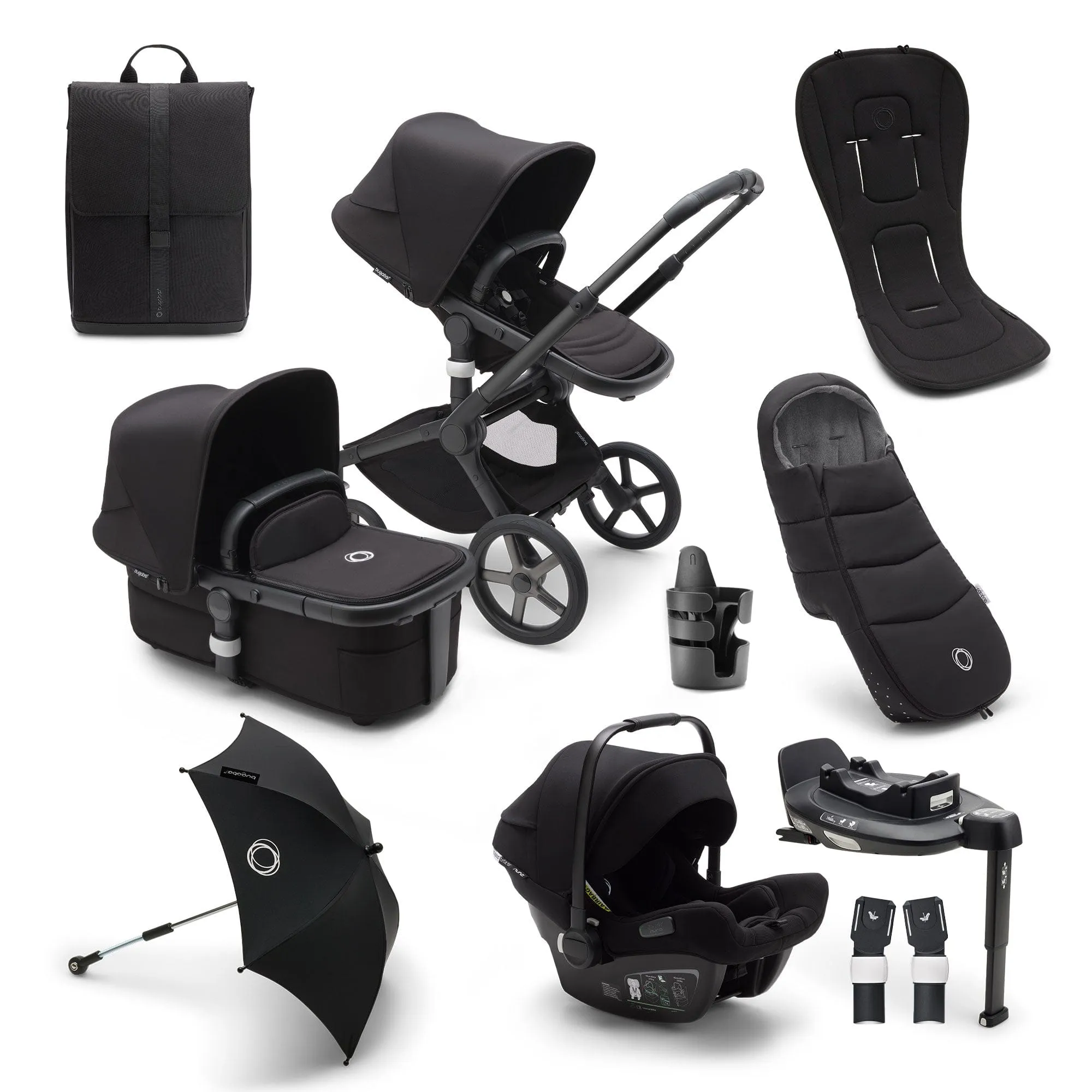 Bugaboo Fox 5 Ultimate Newborn Bundle - Midnight Black