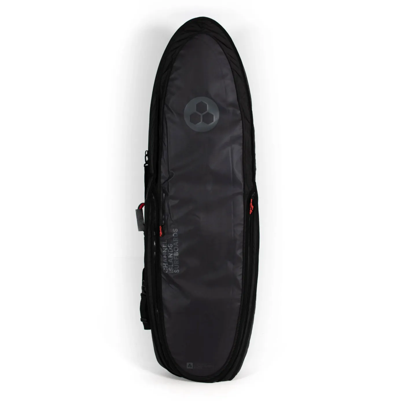 Channel Islands Board Cover - SINGLE/DOUBLE TRAVELER HYBRID BAG BLACK