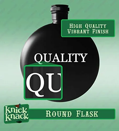 #chatelet - 5oz Round Hashtag Drinking Alcohol Flask, Matte Black