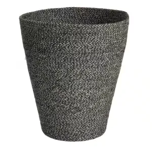 Design Ideas Melia Wastebasket – Black Jute