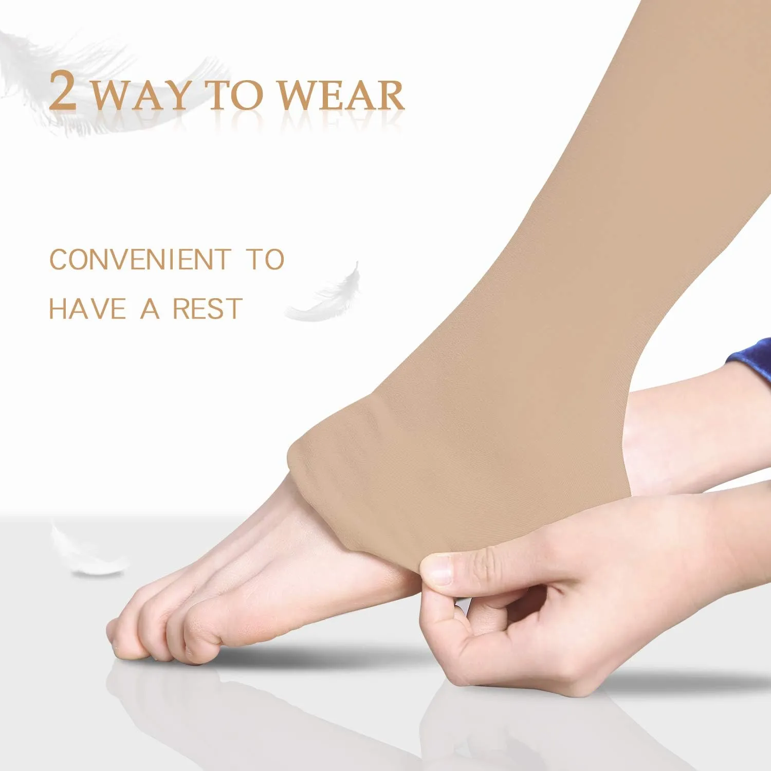 HETH Ballet Tights for Girls - Ultra Soft Dance Tights Convertible Tight