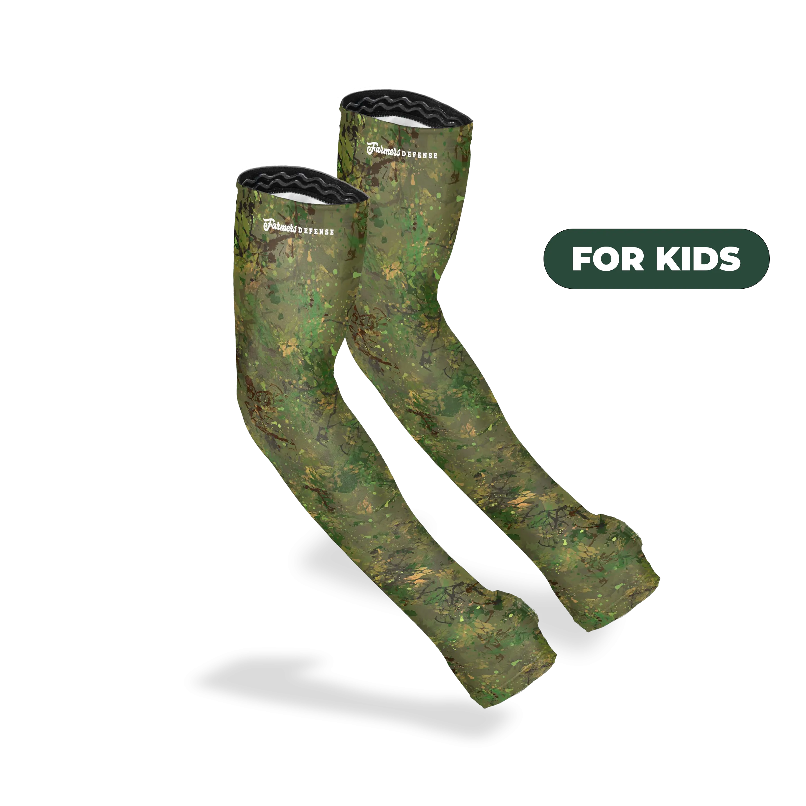 Kid's Protection Sleeves - Green Brush Camo