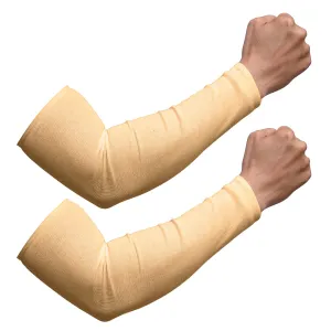 Kuber Industries Full Arm Sleeves | Cotton Summer Arm Sleeves | Protection From Sun Burns | Dust | Arm Sleeves For Women | Arm Sleeves For Men | 1 Pair | Cream