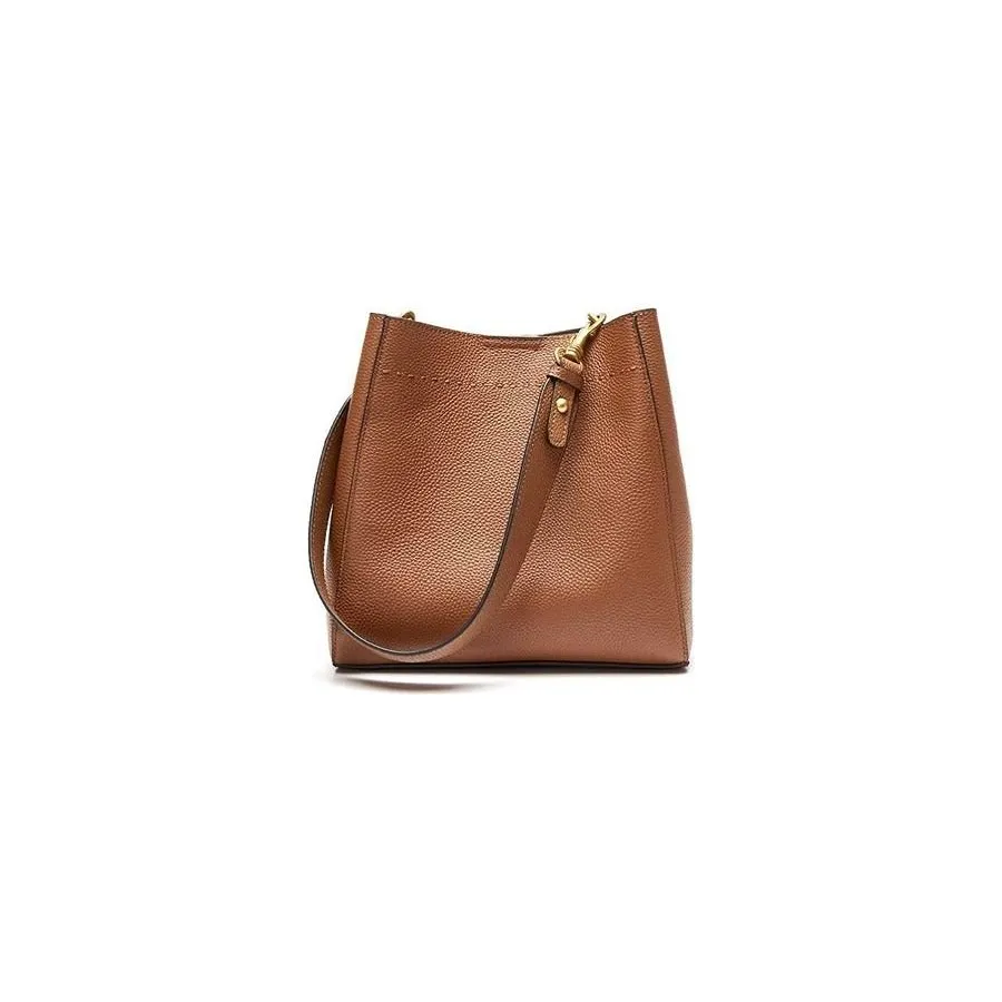 LeatherLux Embossed Zipper Shoulder Bag