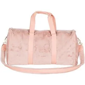 LIGHT PINK FAUX FUR WEEKENDER BAG