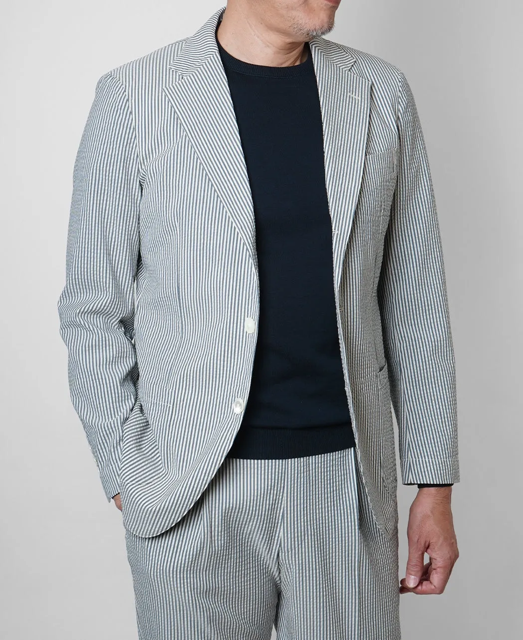 Lightweight Wool Seersucker Jacket
