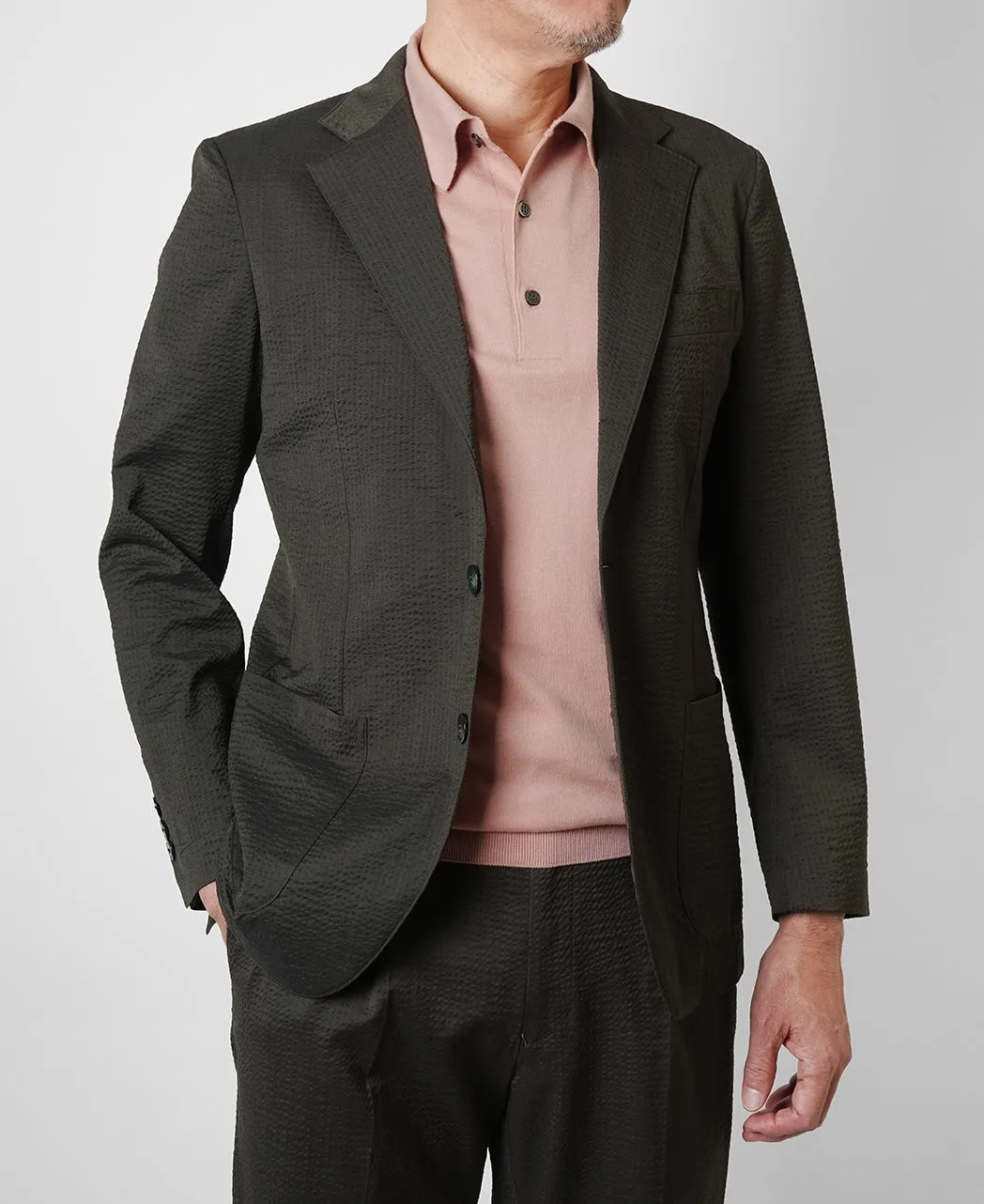 Lightweight Wool Seersucker Jacket