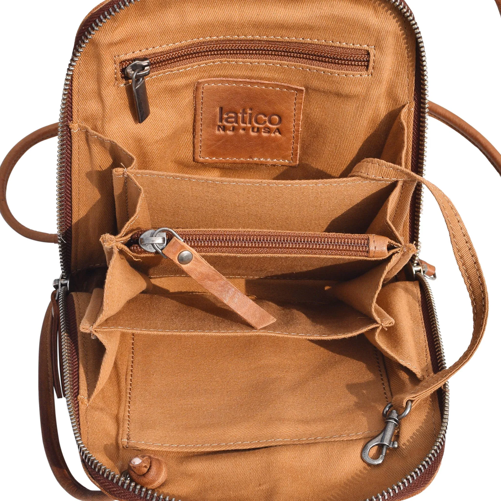Lilly Leather Crossbody Bags - Oat