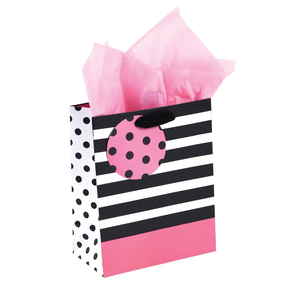 Medio (Medium) Super Stripe Hot Stamp Matte Bag, 1 Design