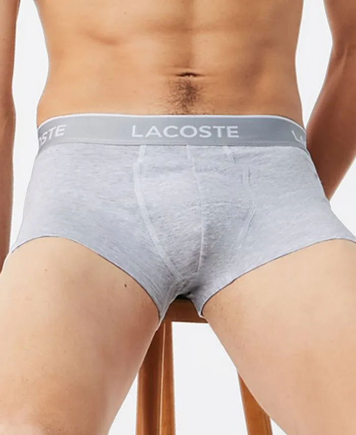 Men's suitcases, 3 pcs. Lacoste, Black, White, Silver-Tone Chine