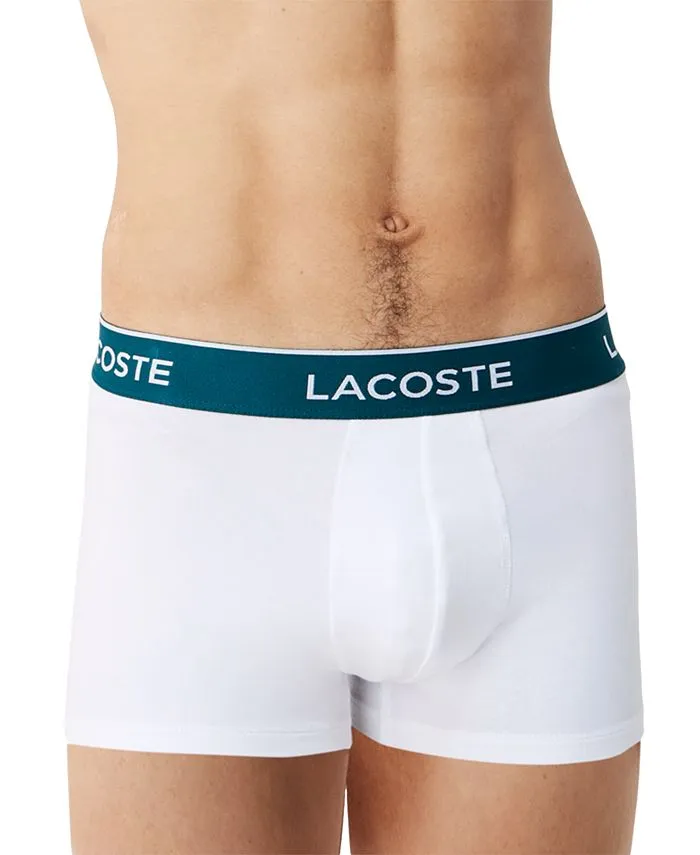 Men's suitcases, 3 pcs. Lacoste, Black, White, Silver-Tone Chine