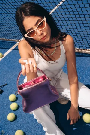 Metallic Hot Pink Leather Bag - Nart