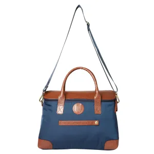 Mona B Unisex Messenger | Small Overnighter Bag for upto 14" Laptop/Mac Book/Tablet with Stylish Design: Ohio Navy