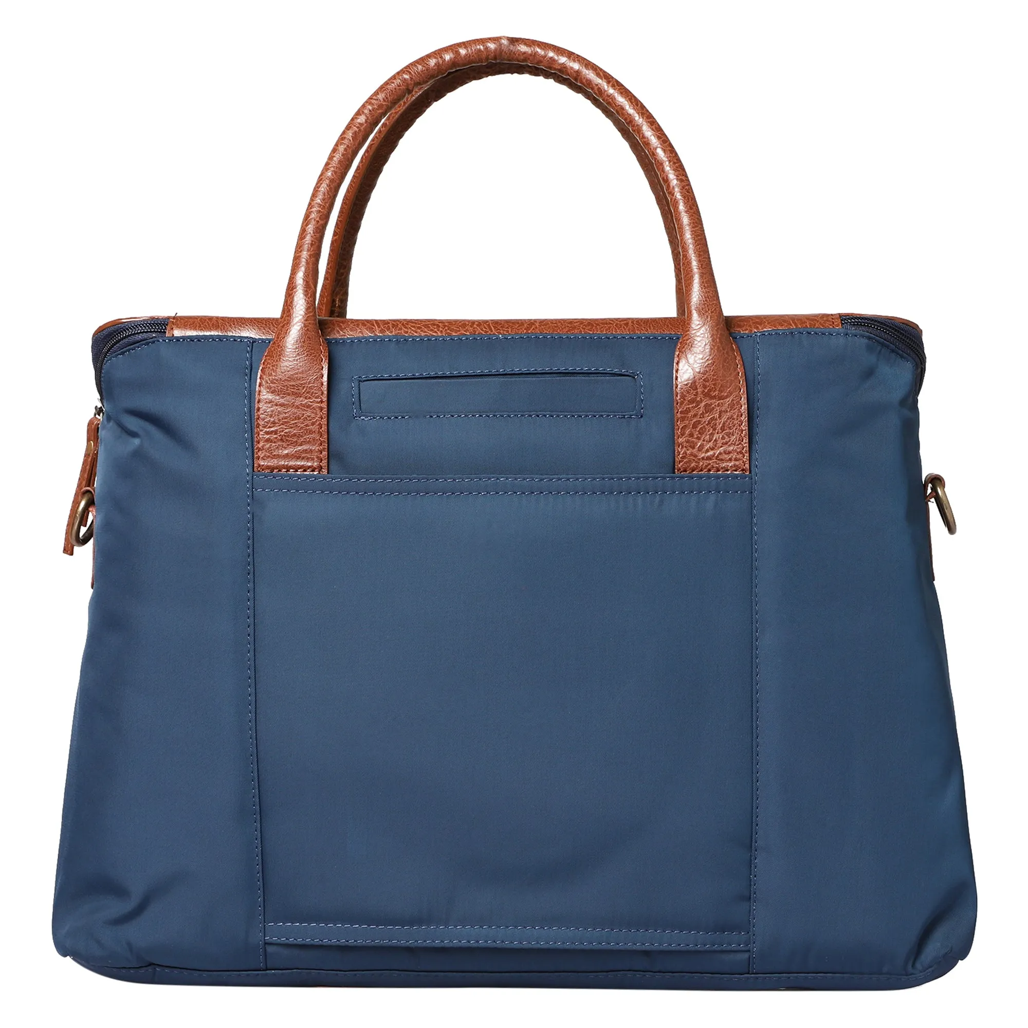 Mona B Unisex Messenger | Small Overnighter Bag for upto 14" Laptop/Mac Book/Tablet with Stylish Design: Ohio Navy