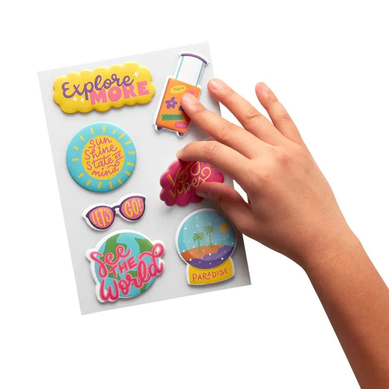 Ooly wanderlust sticker stash - includes puffy, vinyl, and paper stickers