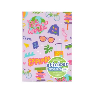 Ooly wanderlust sticker stash - includes puffy, vinyl, and paper stickers