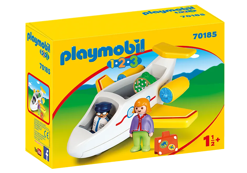 Playmobil 1.2.3 Airplane with Passenger