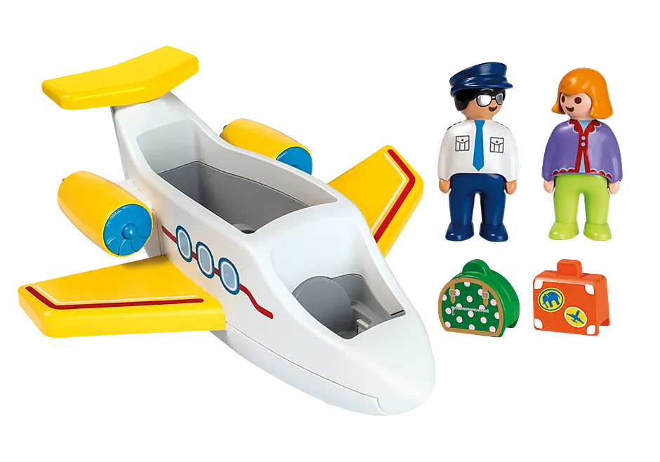 Playmobil 1.2.3 Airplane with Passenger