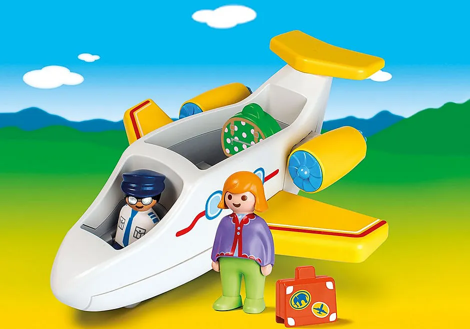 Playmobil 1.2.3 Airplane with Passenger