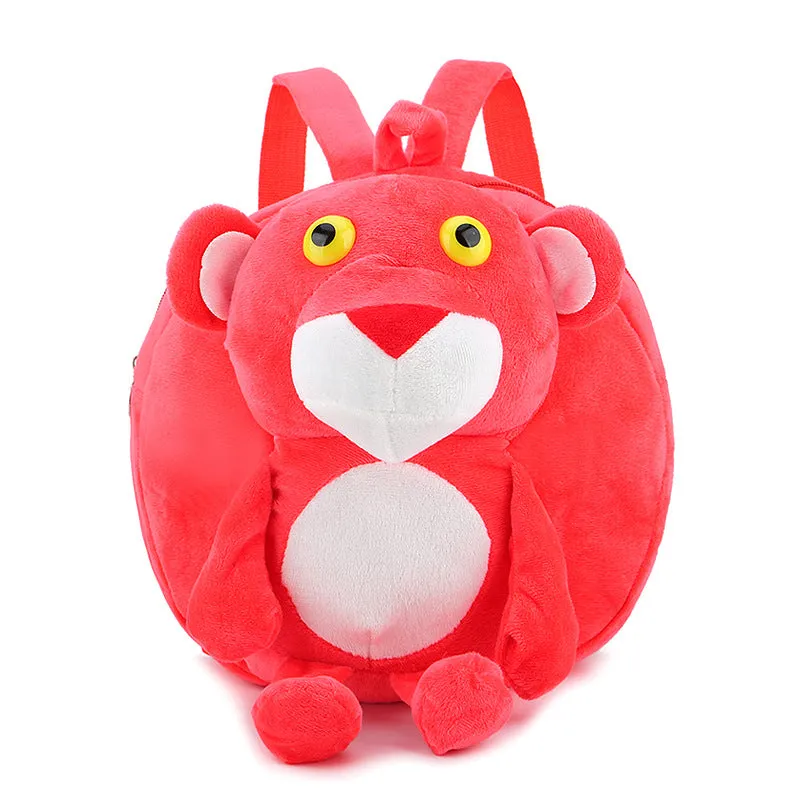 Red leopard Children's baby plush toy small school bag backpack cartoon bag