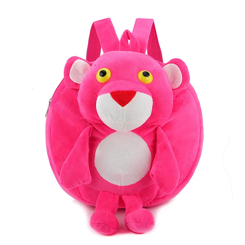 Red leopard Children's baby plush toy small school bag backpack cartoon bag