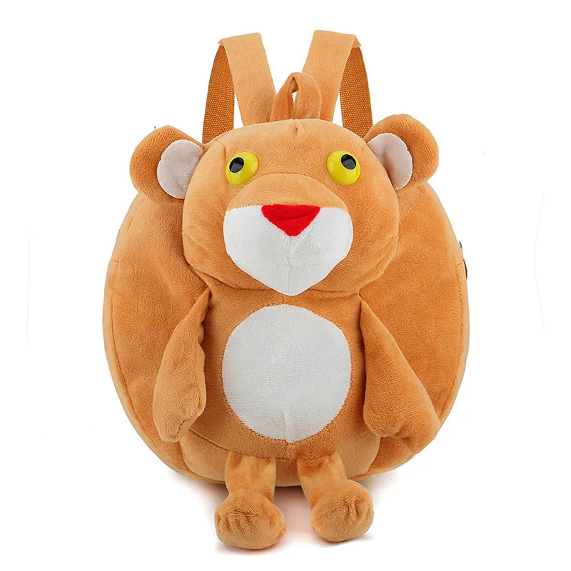 Red leopard Children's baby plush toy small school bag backpack cartoon bag