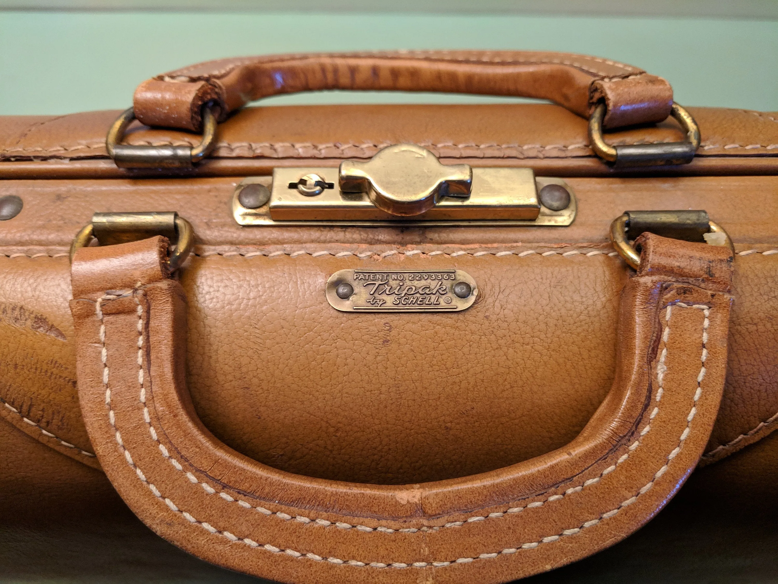 Schell Tripak Leather overnight case