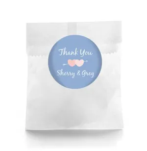 Shot Through The Hearts Wedding Favor Labels