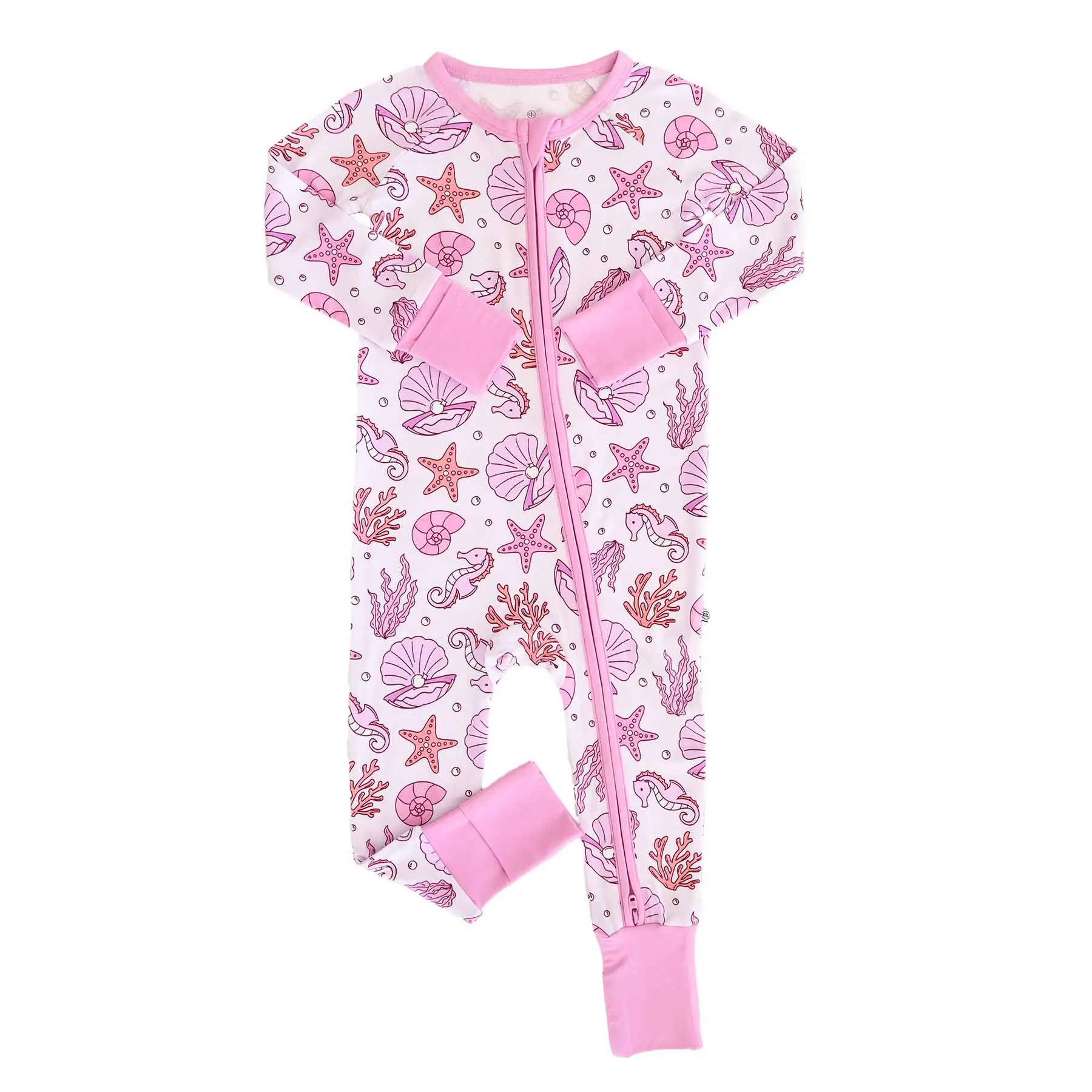 Tiny Tides Convertible Zip Romper | Pink