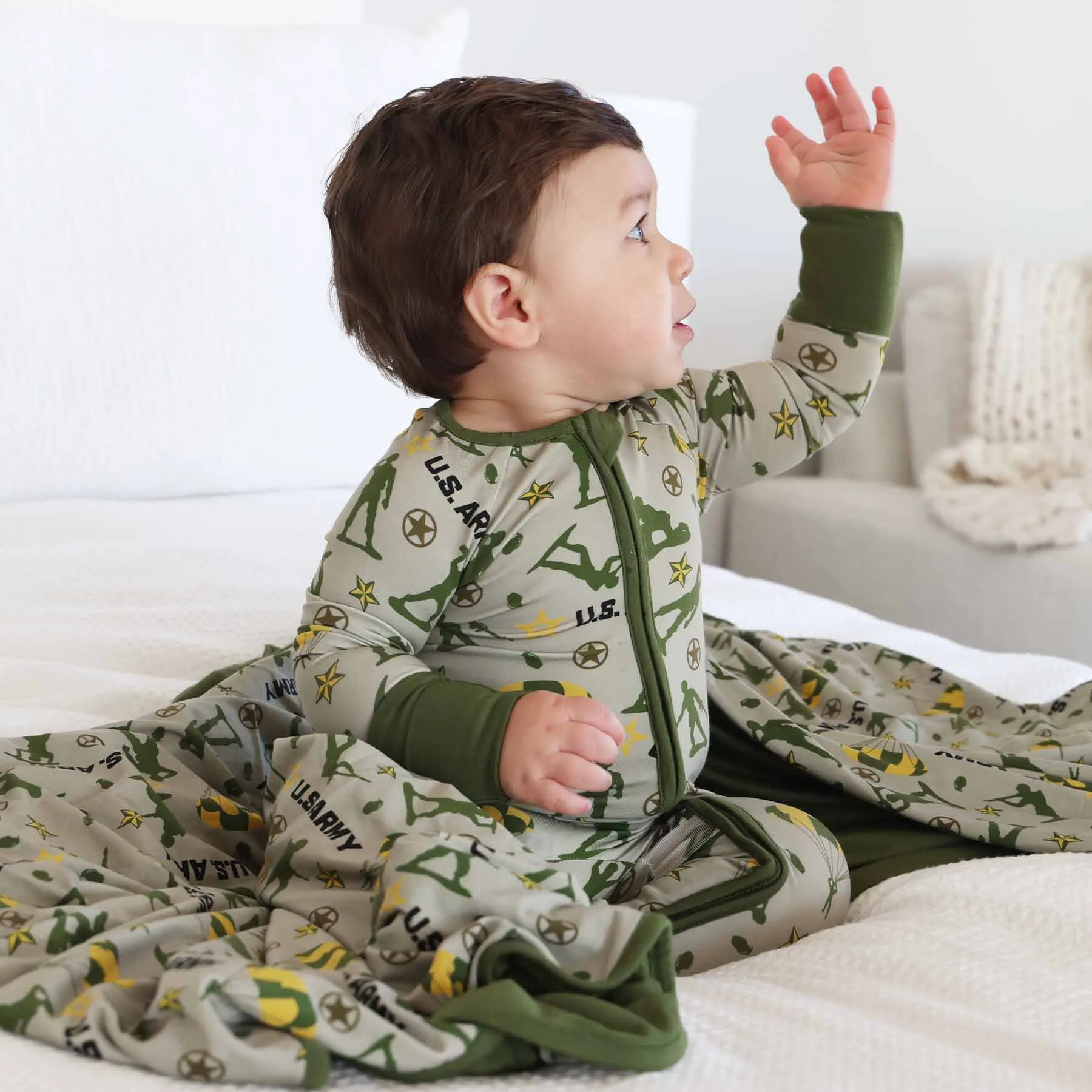 U.S. Army Convertible Zip Romper