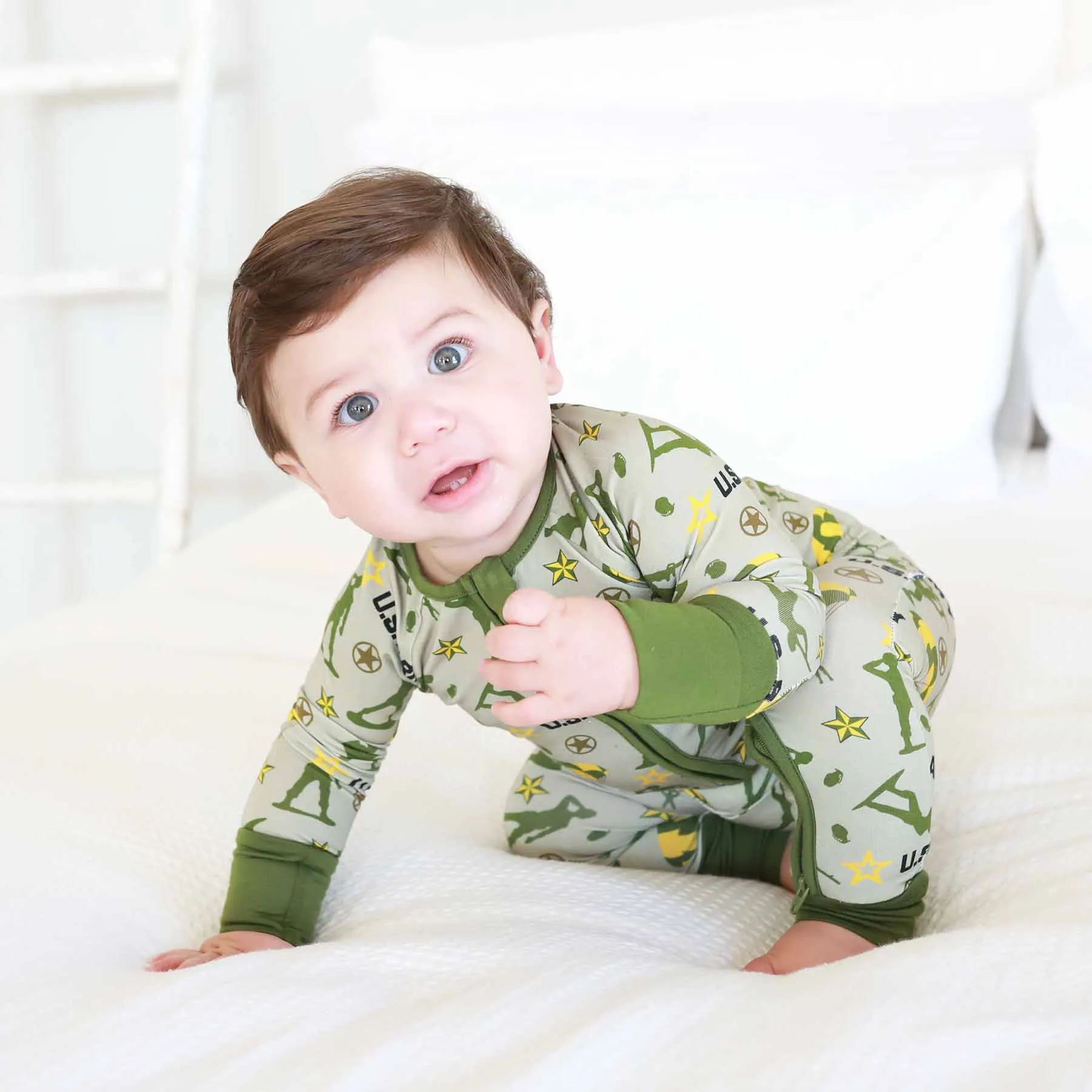 U.S. Army Convertible Zip Romper