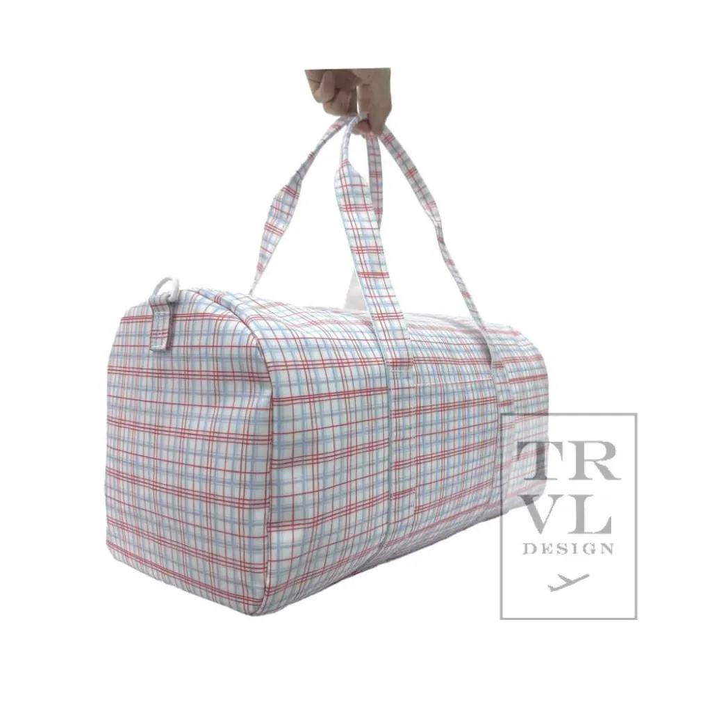 Weekender Duffle Bag | Classic Plaid Red